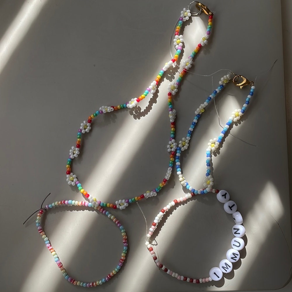 custom beaded jewelry; necklaces, bracelets, and rings